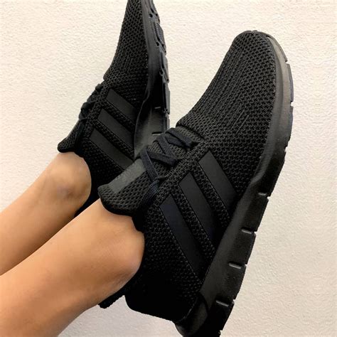 adidas Originals Swift Run in Black. Stylish all black sneakers for ...