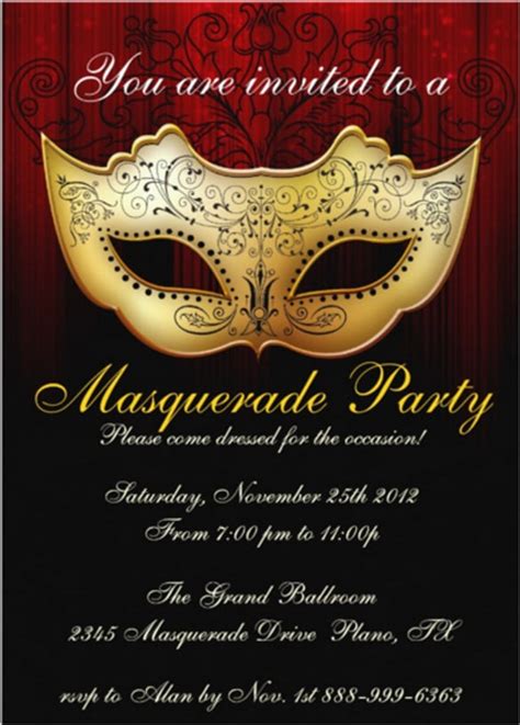 Free Masquerade Ball Invitation Templates | ctsfashion.com