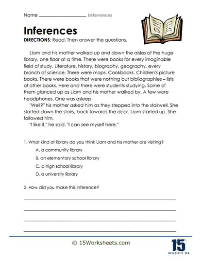 Inferences Worksheets - 15 Worksheets.com