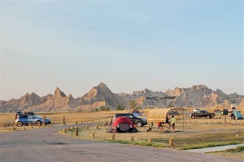 I stayed at Cedar Pass campground 🌞 Best Badlands camping with classic ...