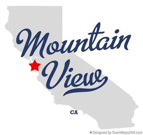 Map of Mountain View, Santa Clara County, CA, California