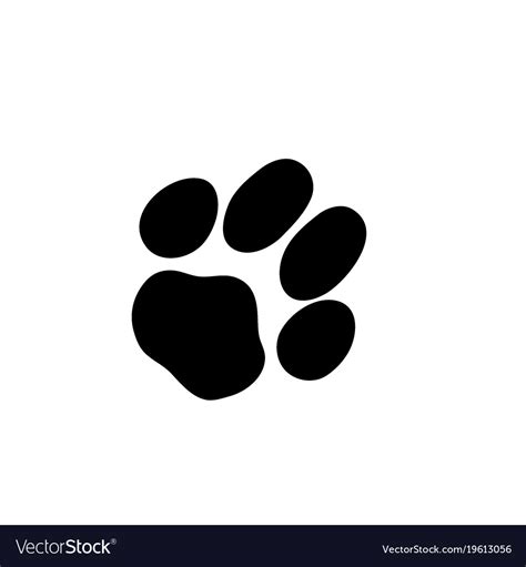 Paw black icon Royalty Free Vector Image - VectorStock