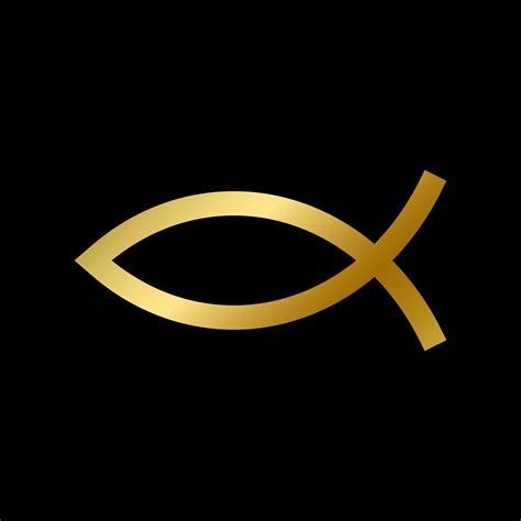 Ichthys fish sign isolated christian god religion 6542554 Vector Art at ...