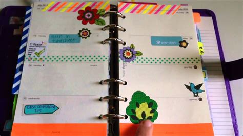 Decorating my Filofax - Week 29 - YouTube