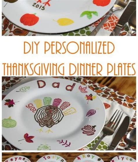 DIY Personalized Thanksgiving Dinner Plates #Thanksgiving | Hometalk