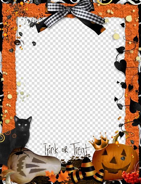 Halloween frame template, Halloween Frames Trick-or-treating Craft ...