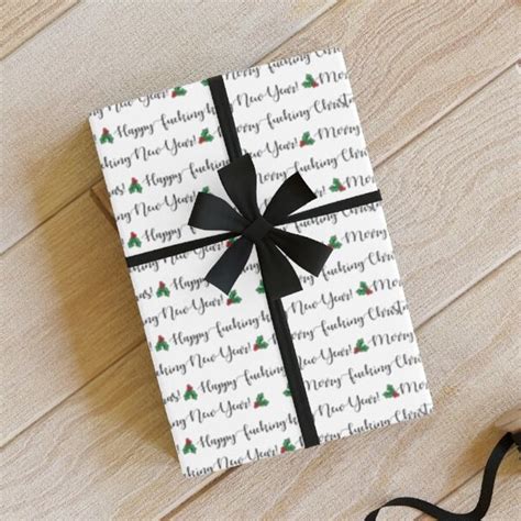 Funny Christmas Wrapping Paper Merry Fcking Christmas Gift - Etsy