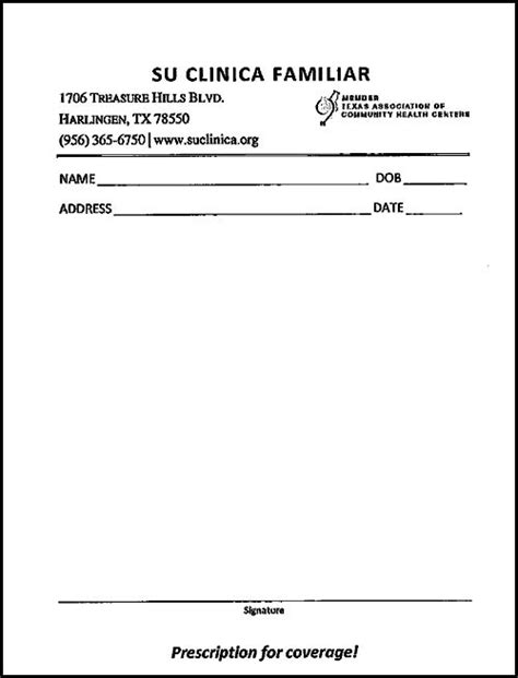 Blank Prescription Form Template (5) - TEMPLATES EXAMPLE | TEMPLATES ...