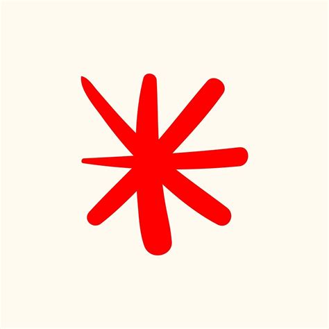 Red asterisk clipart, cute design | Free Vector - rawpixel