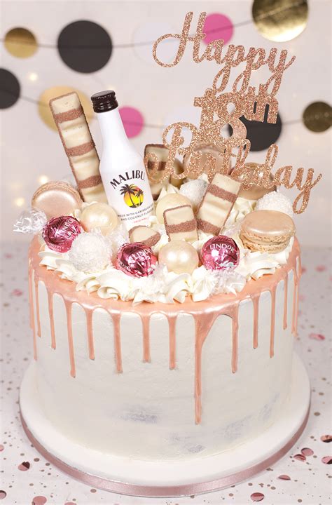 Rose Gold 18th Birthday cake - Cakey Goodness