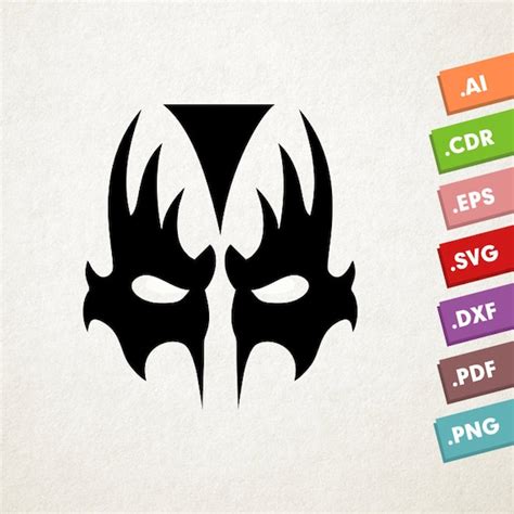 KISS SVG Vector File. Kiss Makeup Mask. Instant Download for | Etsy