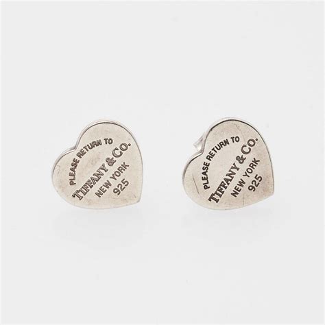 Tiffany Heart Stud Earrings in Sterling Silver - Earrings - Jewellery