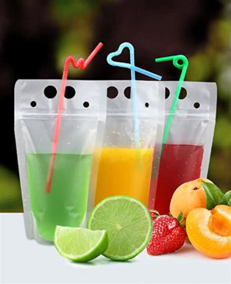 Adult Capri Sun, Reusable Drink Pouches With Straw, Custom Drink ...