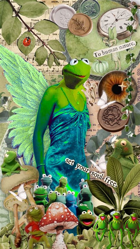 Kermit the Frog in a Green Aesthetic