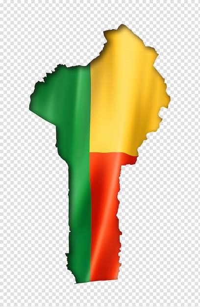 Premium PSD | Benin flag map