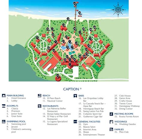 Hotel Camino del Mar map - Travel resort maps