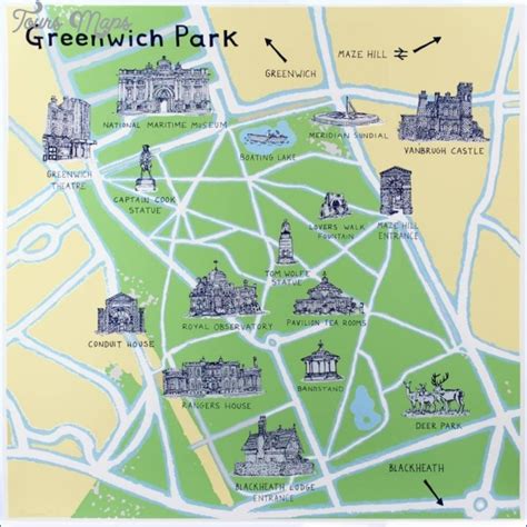 Map Of Greenwich England - ToursMaps.com