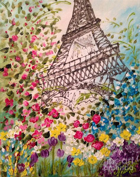 Springtime In Paris Painting by Angela Anderson