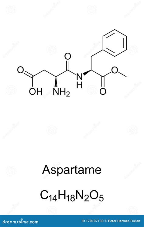 Aspartame, APM, Molecule. Sugar Substitute And E951. Structural ...