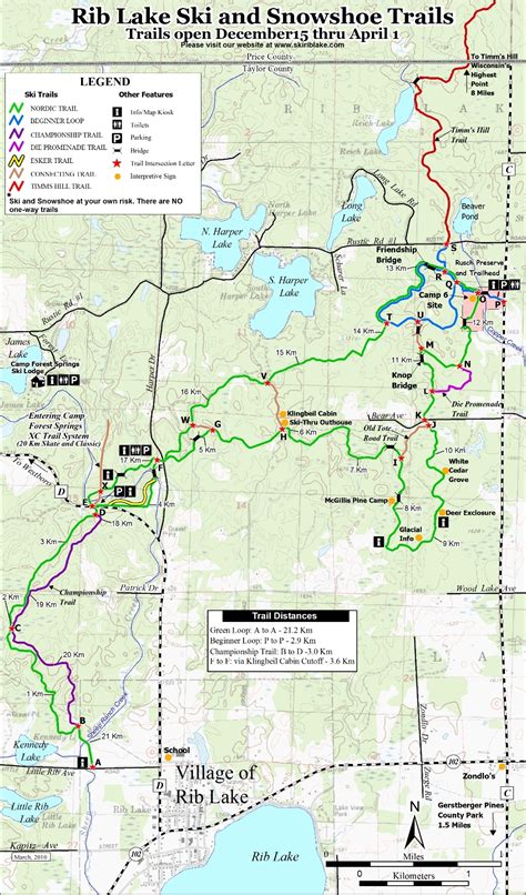 Rib Lake Ski and Snowshoe Trails, Wisconsin Trail Guide