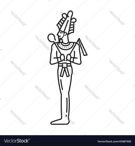 Osiris egypt god ancient egyptian mythology icon Vector Image