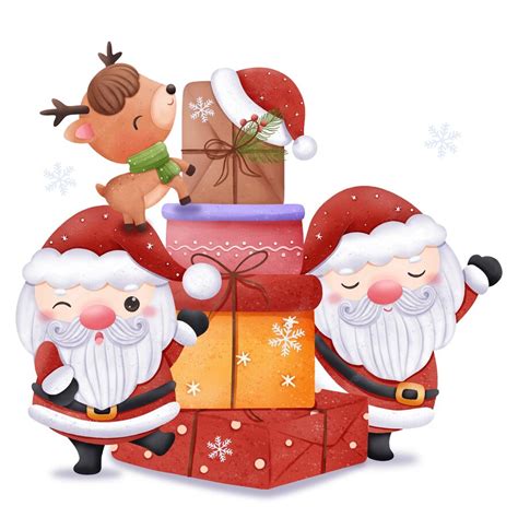 Premium Vector | Christmas illustration with santa claus