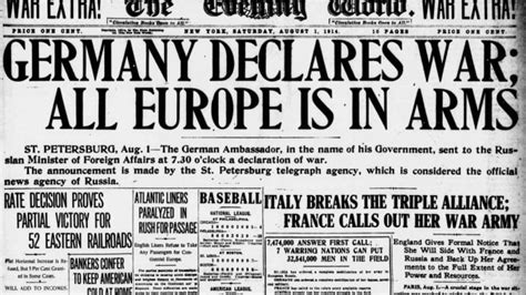 WWI Centennial: France Mobilizes, Germany Declares War on Russia ...