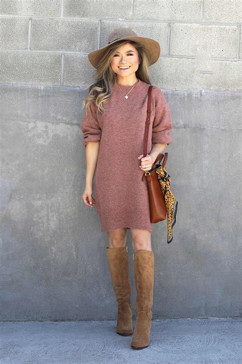 fall-outfits-2017-fall-lookbook-topshop-sweater-dress-madewell ...