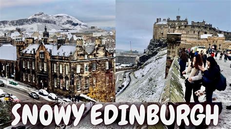 🏰 Edinburgh Castle & It’s Surroundings after Heavy Snowfall in ...