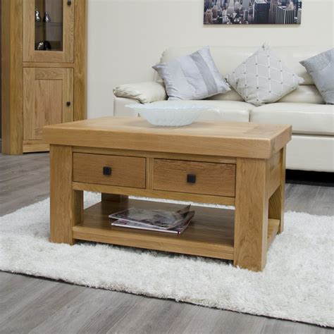 Bordeaux Solid Oak Coffee Table With Drawers - Freitaslaf Net LTD ...