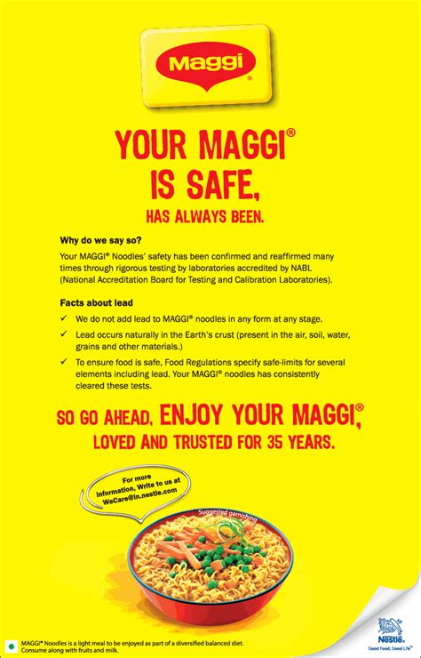 Maggi Your Maggi Is Safe Has Always Been Ad Advert Gallery, 49% OFF