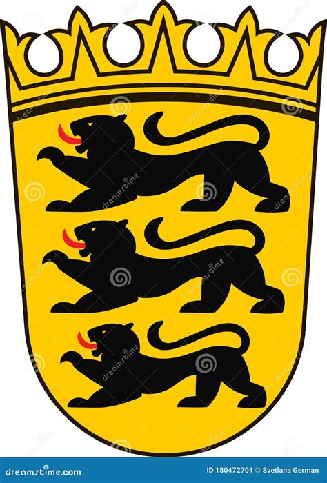 Coat of Arms of Baden-Wuerttemberg the Land of Germany Stock Vector ...