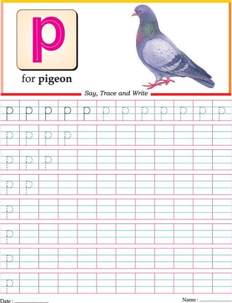 Small letter p practice worksheet | Cursive small letters, Practices ...