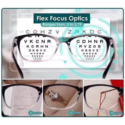 Dial Vision Reading Adjustable Eye Glasses Clear Focus Auto Adjusting ...