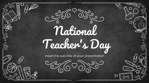 Teacher's Day Free Presentation Template - Google Slides and PowerPoint