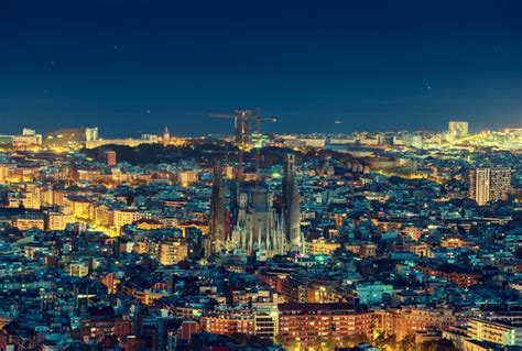 Barcelona skyline panorama at night – Stock Editorial Photo © peresanz ...