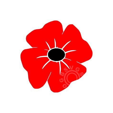 Poppy for Remembrance Day Armistice Day SVG Printable Cut File - Etsy ...