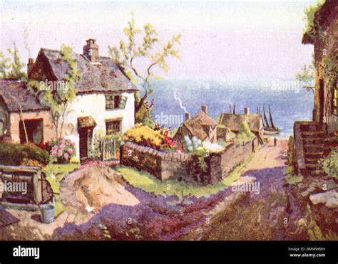 Village by the Sea Stock Photo - Alamy