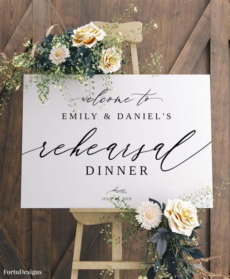 REHEARSAL DINNER Welcome sign template Instant download | Etsy ...