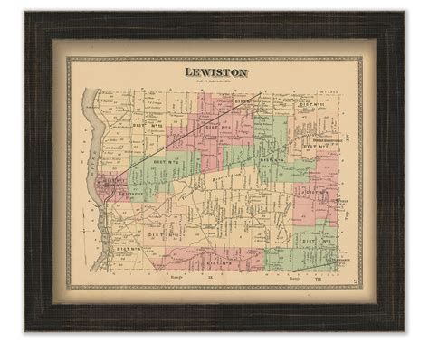 Lewiston, New York 1860 Old Town Map Custom Print Niagara OLD MAPS ...