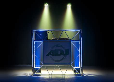 American DJ Pro Event Table II Foldable Portable DJ Booth Truss Facade ...