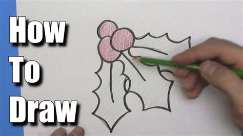 How To Draw A Holly Leaf