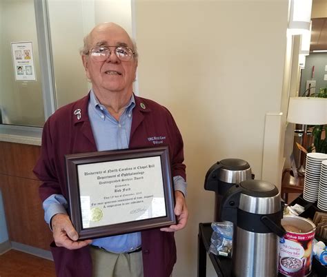 UNC Kittner Eye Center is pleased to honor long-time clinic volunteer ...