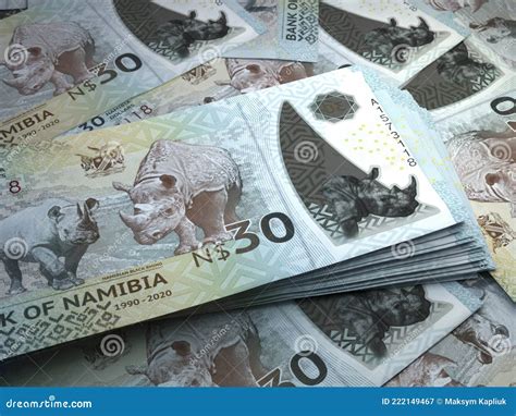 Namibian Money. Namibian Dollar Banknotes. 30 NAD Dollars Bills Stock ...