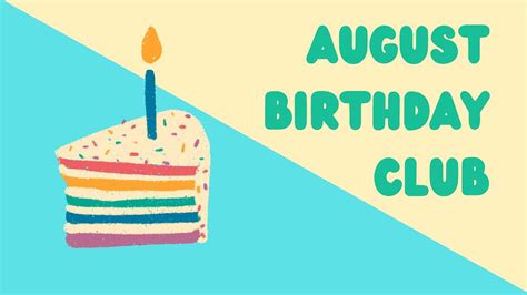 August Birthday Club! – Poolesville Seniors