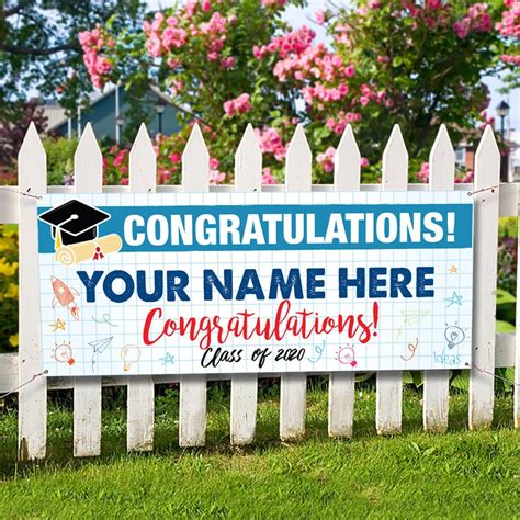 Personalized Congratulations Graduation Banner | Shop Graduation Lawn ...