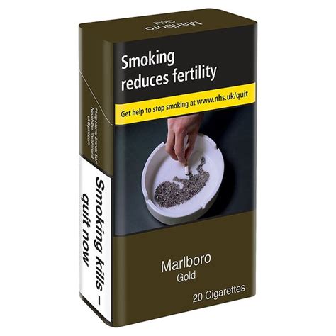 Marlboro Gold 100 per pack from Ocado