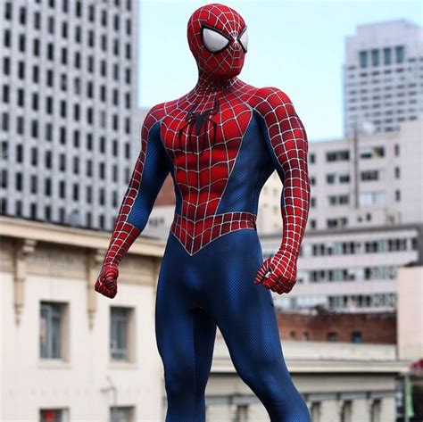 SPIDER-MAN COSTUME MOVIE QUALITY REPLICA COSPLAY SUIT RAIMI TOBEY ...