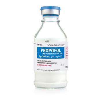 Propofol Injectable Emulsion, USP (contains Benzyl Alcohol) | Pfizer ...