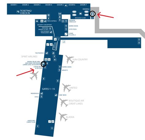 Terminal 4 Phoenix Airport Map Gates